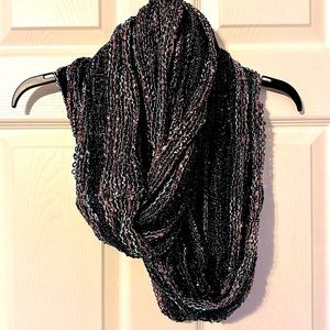 Apt. 9, Scarf, One Size Fits All, Blue, Pink & Silver, Like New.